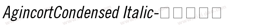 AgincortCondensed Italic字体转换